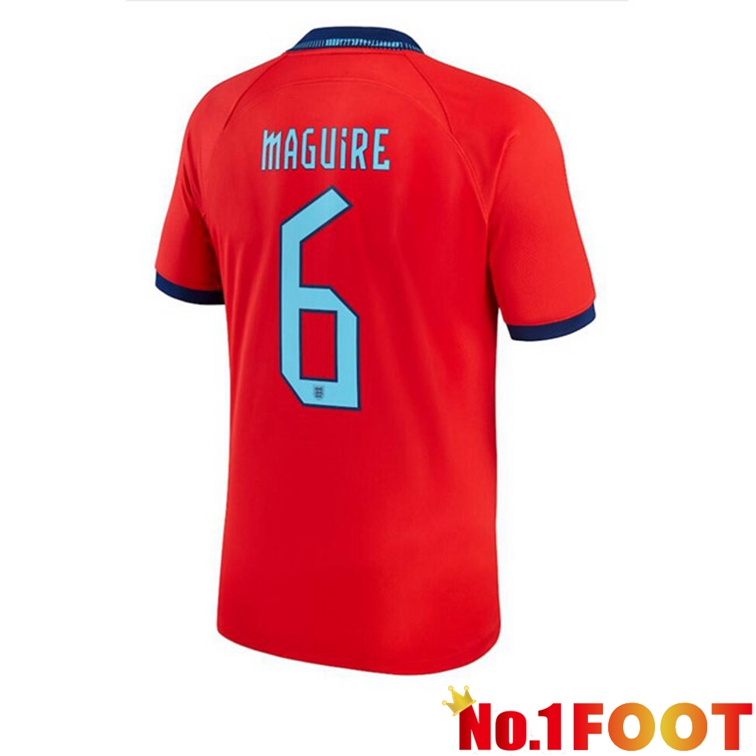 England (MAGUIRE 6) Soccer Jerseys Away Red World Cup 2022