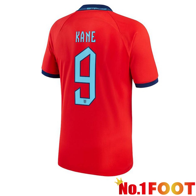 England (KANE 9) Soccer Jerseys Away Red World Cup 2022