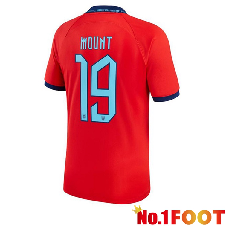 England (MOUNT 19) Soccer Jerseys Away Red World Cup 2022