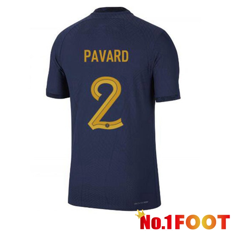 France (PAVARD 2) Soccer Jerseys Home Blue Royal World Cup 2022