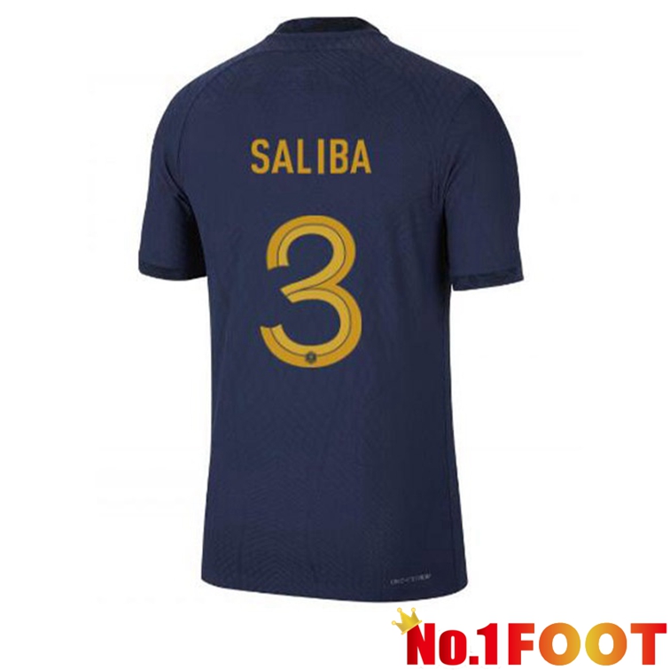 France (SALIBA 3) Soccer Jerseys Home Blue Royal World Cup 2022