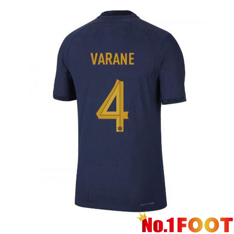 France (VARANE 4) Soccer Jerseys Home Blue Royal World Cup 2022