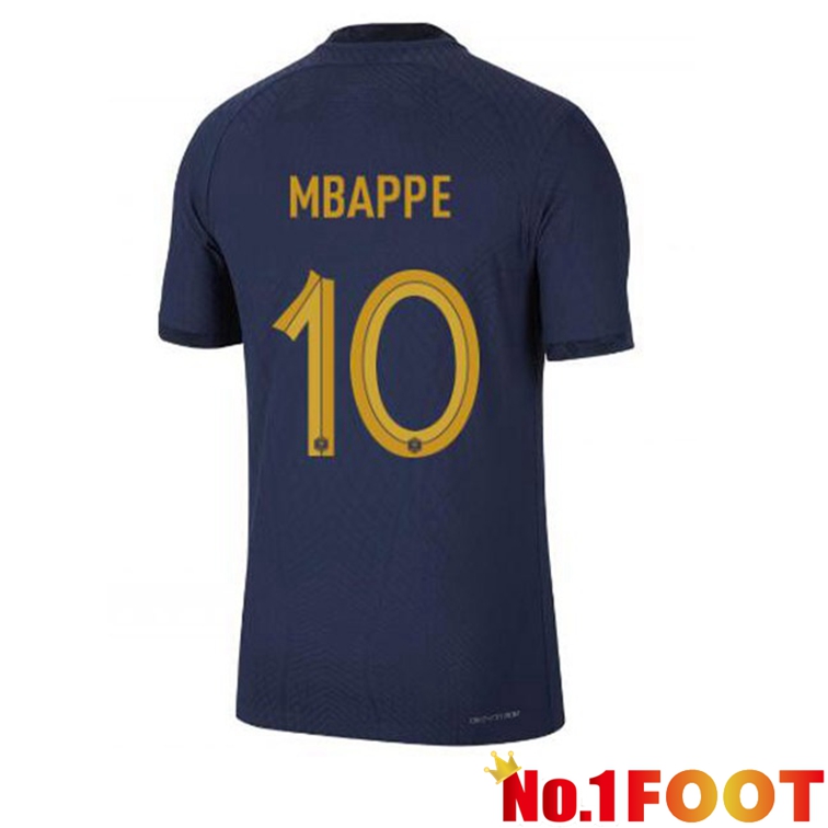 France (MBAPPE 10) Soccer Jerseys Home Blue Royal World Cup 2022