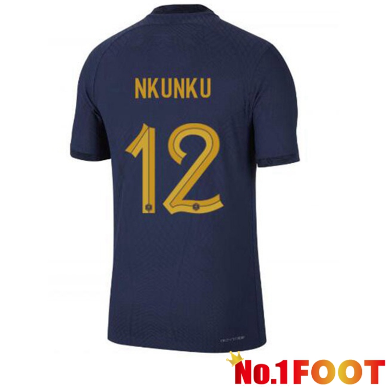 France (NKUNKU 12) Soccer Jerseys Home Blue Royal World Cup 2022