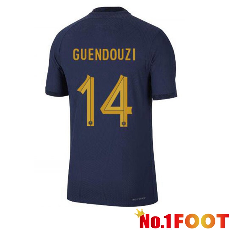 France (GUENDOUZI 14) Soccer Jerseys Home Blue Royal World Cup 2022