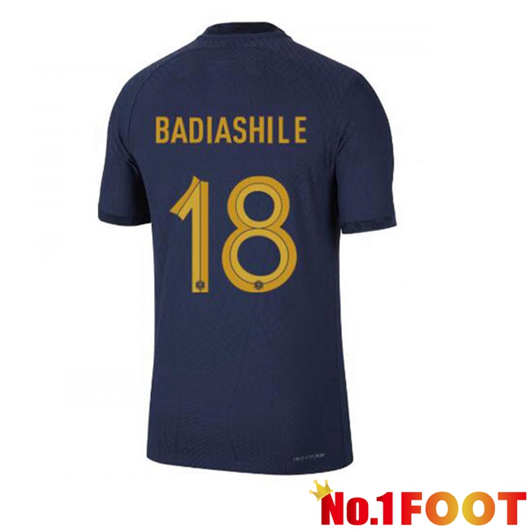 France (BADIASHILE 18) Soccer Jerseys Home Blue Royal World Cup 2022