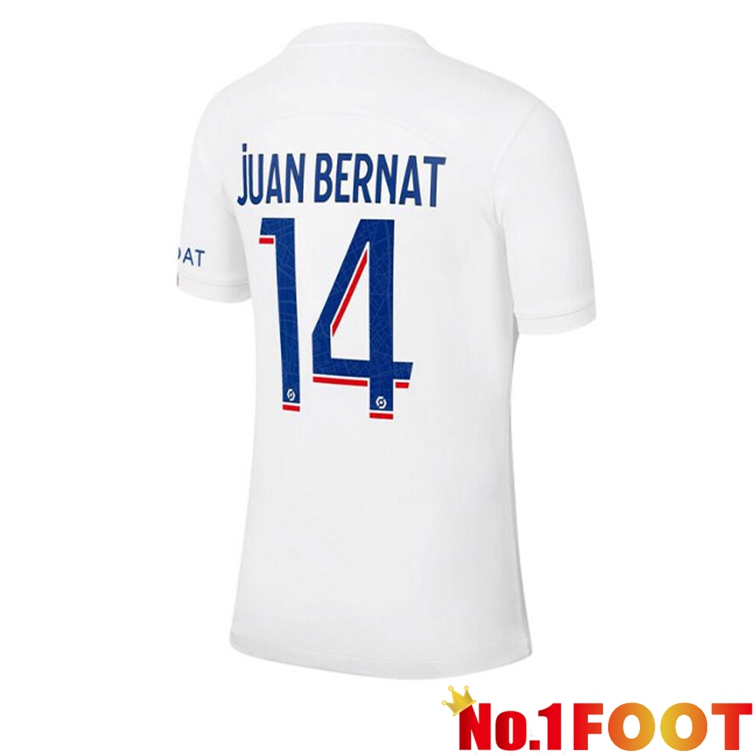 Paris PSG (JUAN BERNAT 14) Soccer Jerseys Third White 2022-2023