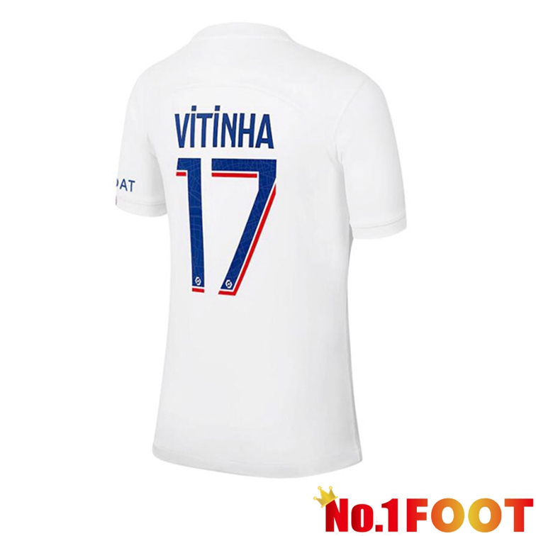 Paris PSG (VITINHA 17) Soccer Jerseys Third White 2022-2023