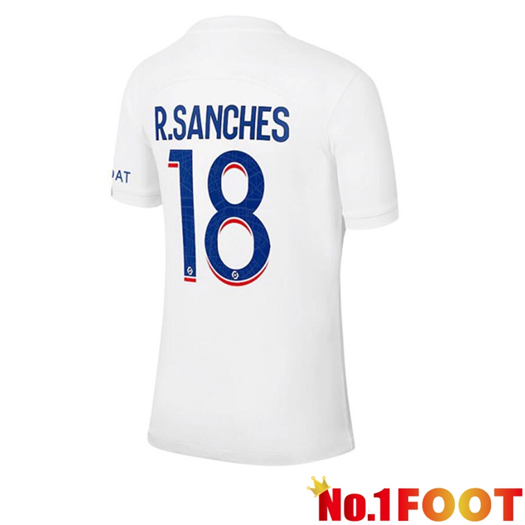 Paris PSG (R.SANCHES 18) Soccer Jerseys Third White 2022-2023