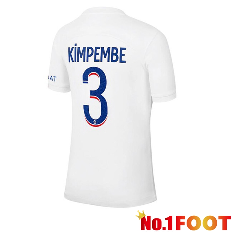 Paris PSG (KIMPEMBE 3) Soccer Jerseys Third White 2022-2023