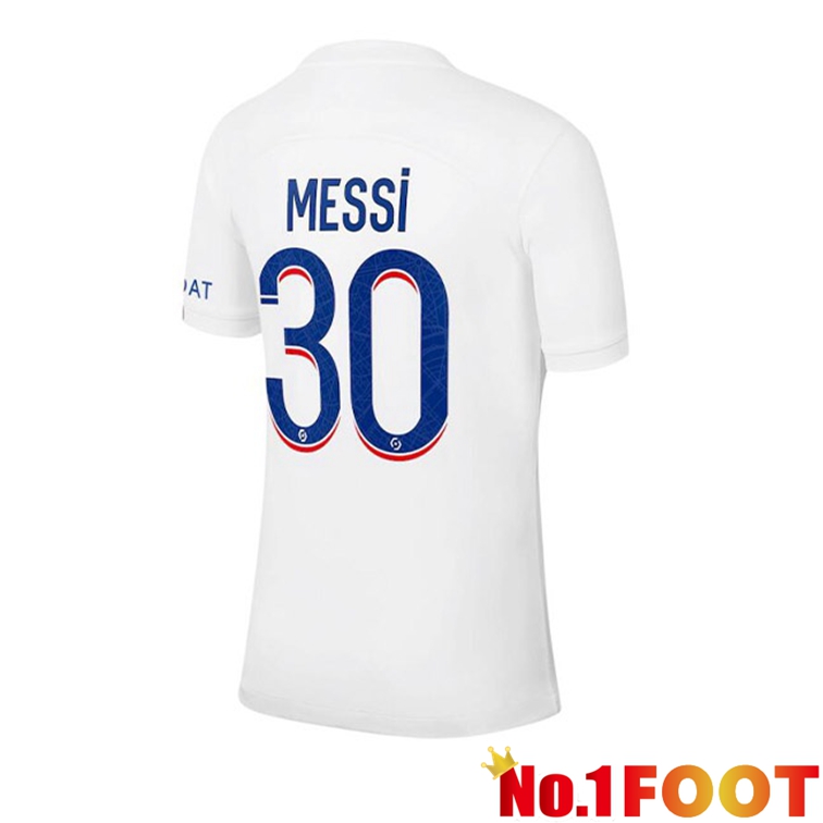 Paris PSG (MESSI 30) Soccer Jerseys Third White 2022-2023