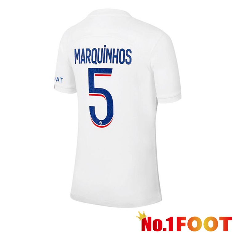 Paris PSG (MARQUINHOS 5) Soccer Jerseys Third White 2022-2023