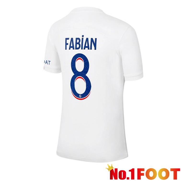 Paris PSG (FABIAN 8) Soccer Jerseys Third White 2022-2023