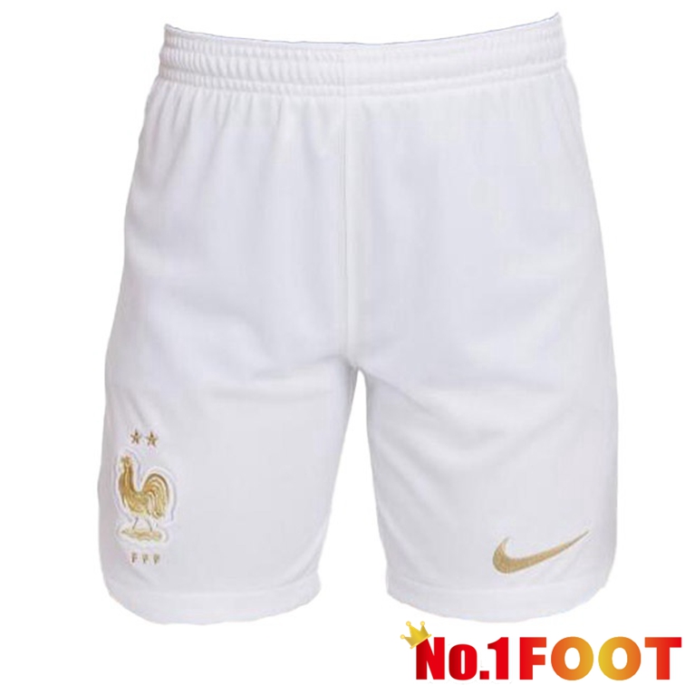 France Home Soccer Shorts White 2022-2023