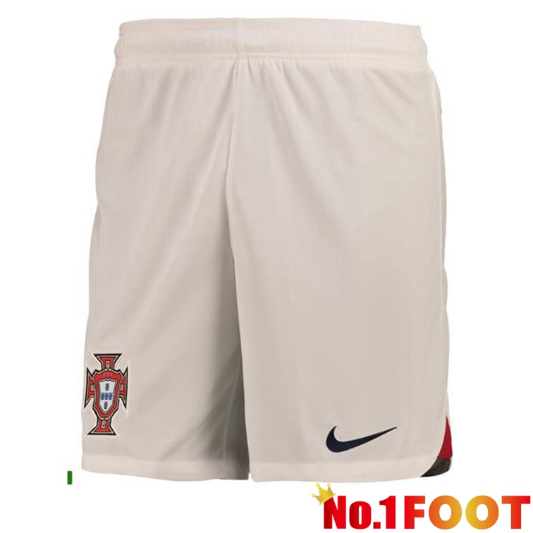 Portugal Away Soccer Shorts White 2022-2023