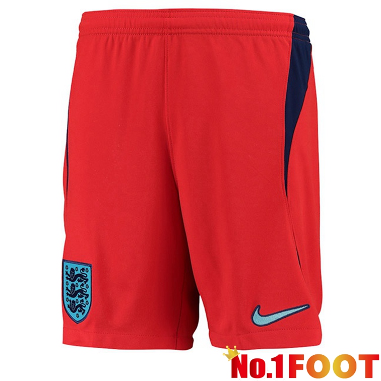 England Away Soccer Shorts Red 2022-2023