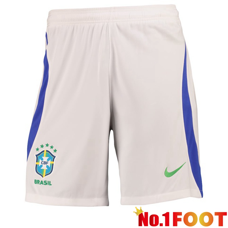 Brazil Away Soccer Shorts White 2022-2023