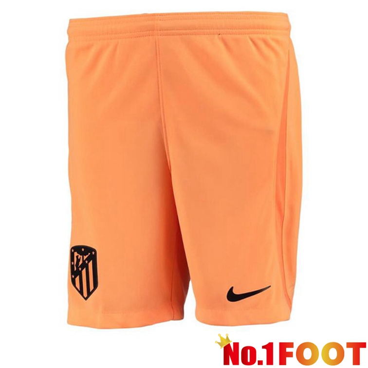 Atletico Madrid Third Soccer Shorts Orange 2022-2023