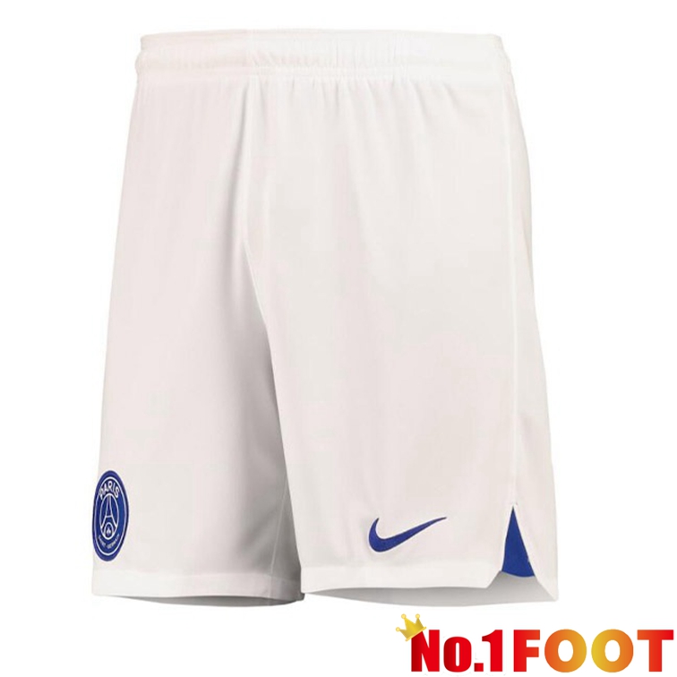 Paris PSG Third Soccer Shorts White 2022-2023