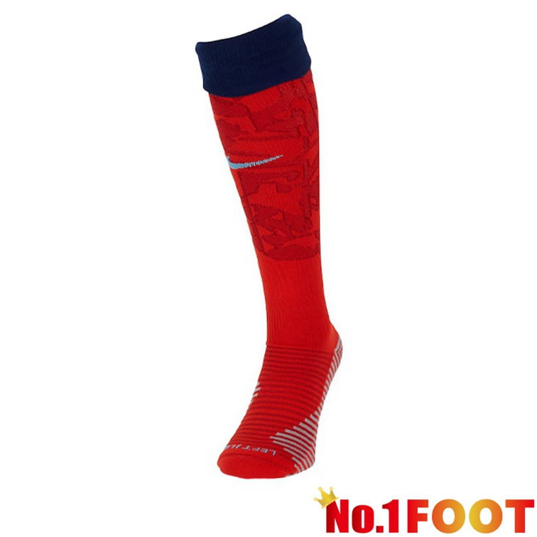 England Away Soccer Socks Red 2022-2023