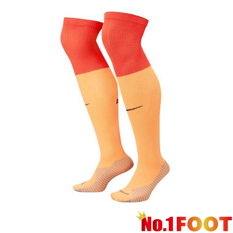 Atletico Madrid Soccer Socks Third Orange 2022-2023