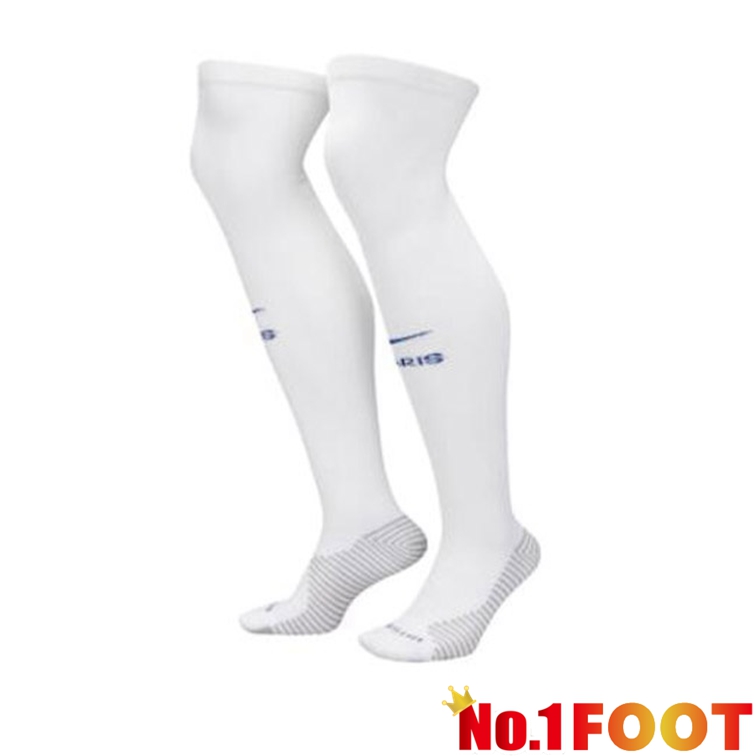 Paris PSG Third Soccer Socks White 2022-2023