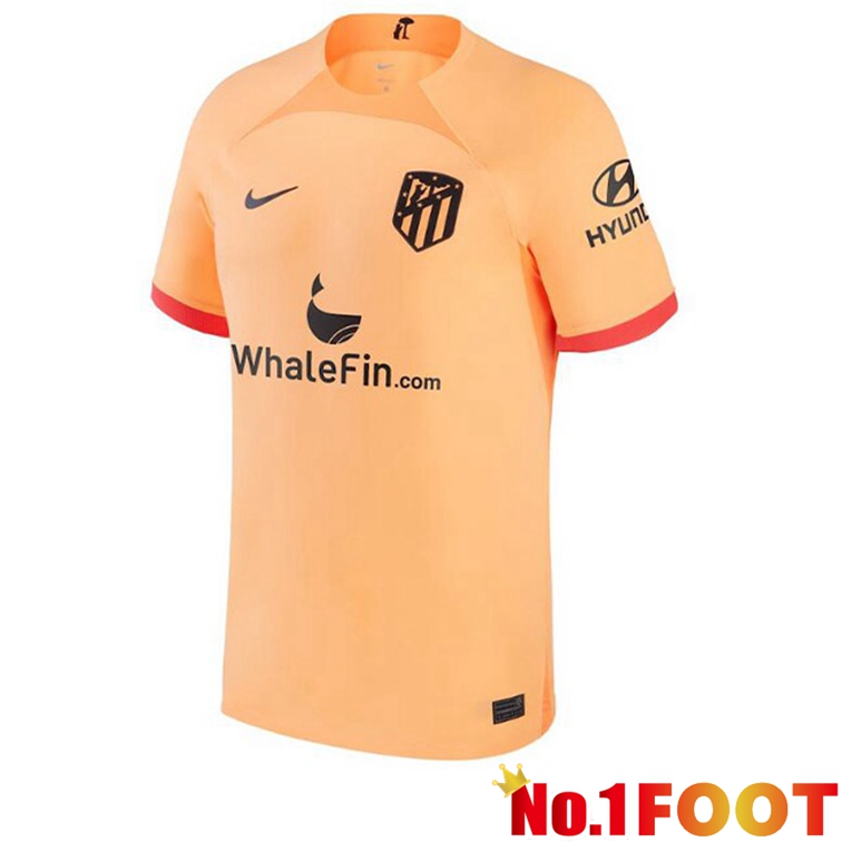 Atletico Madrid Soccer Jerseys Third Orange 2022-2023