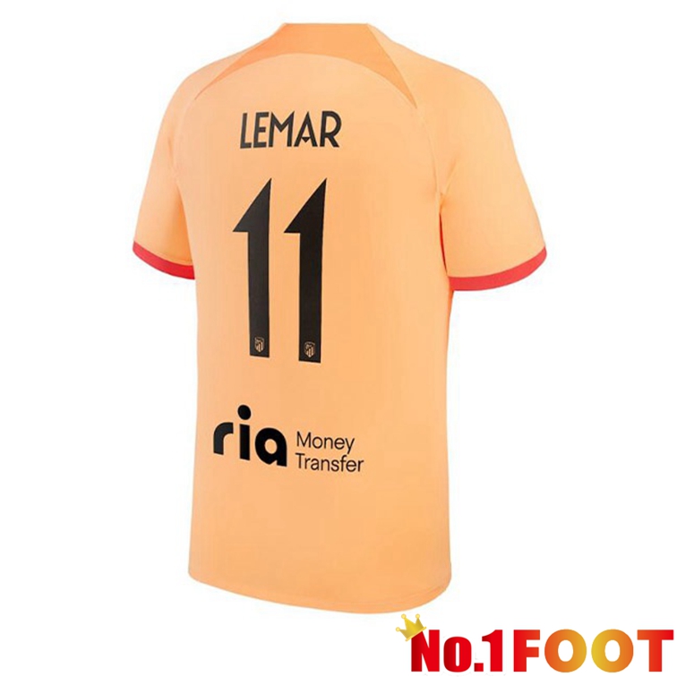 Atletico Madrid (LEMAR 11) Soccer Jerseys Third Orange 2022-2023