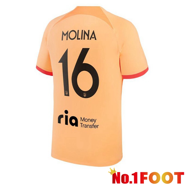 Atletico Madrid (MOLINA 16) Soccer Jerseys Third Orange 2022-2023