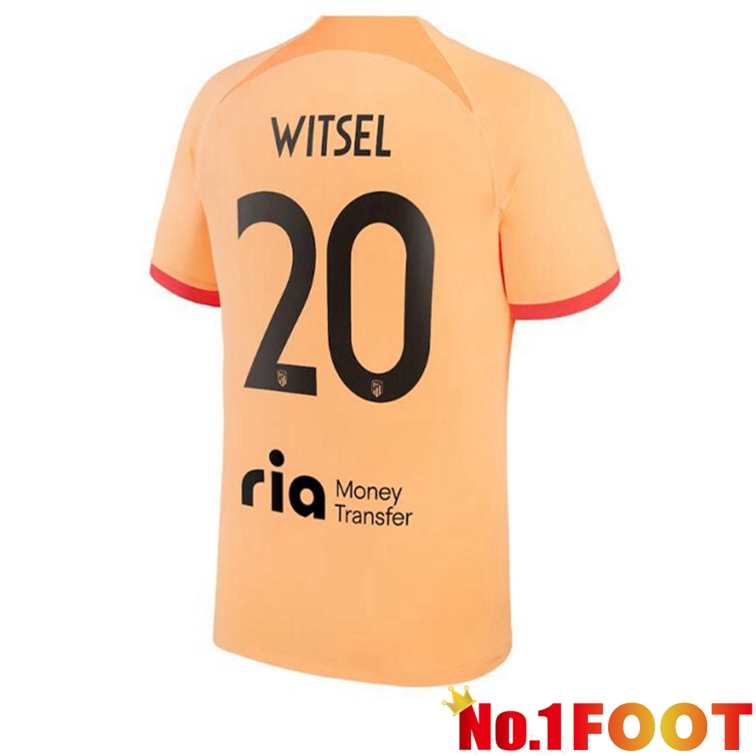 Atletico Madrid (WITSEL 20) Soccer Jerseys Third Orange 2022-2023