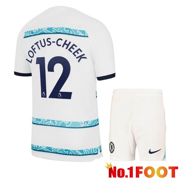 FC Chelsea (LOFTUS-CHEEK 12) Kids Soccer Jerseys Away White 2022-2023