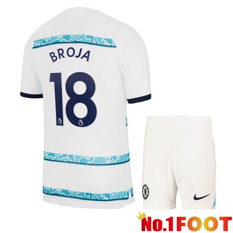 FC Chelsea (BROJA 18) Kids Soccer Jerseys Away White 2022-2023