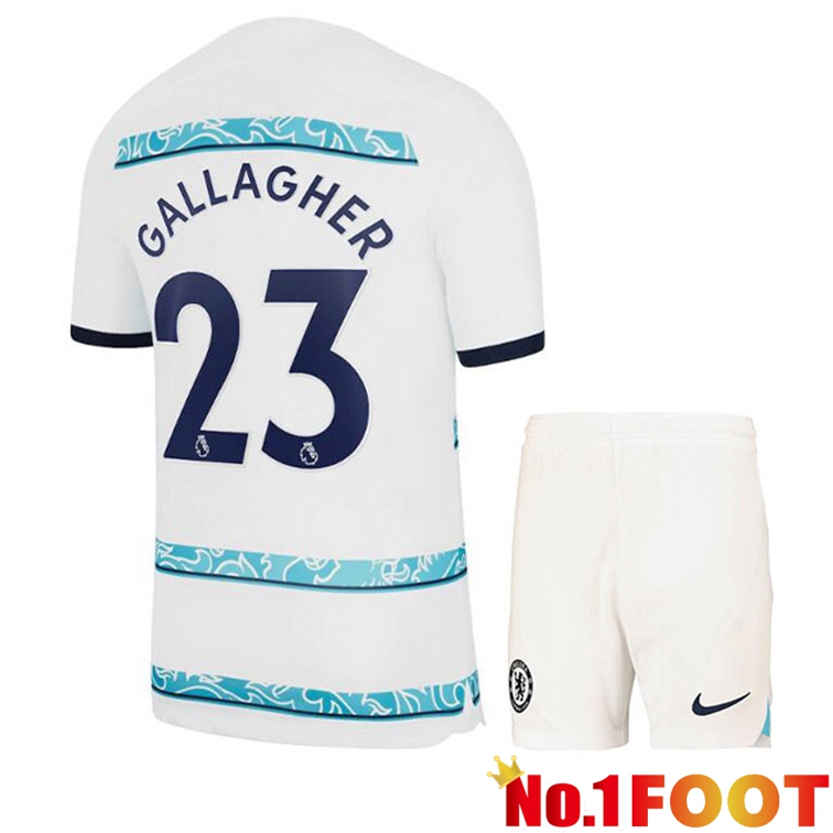 FC Chelsea (GALLAGHER 23) Kids Soccer Jerseys Away White 2022-2023