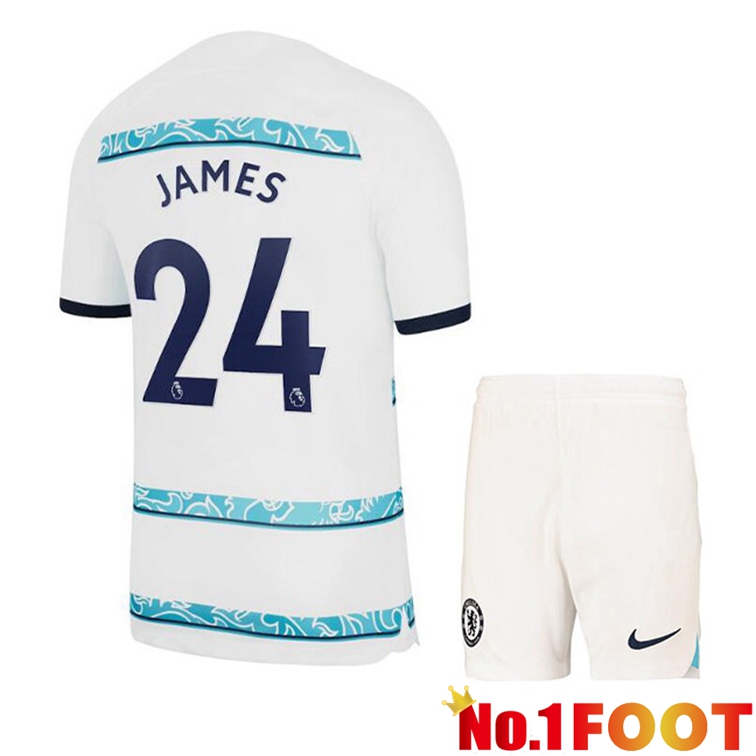 FC Chelsea (JAMES 24) Kids Soccer Jerseys Away White 2022-2023