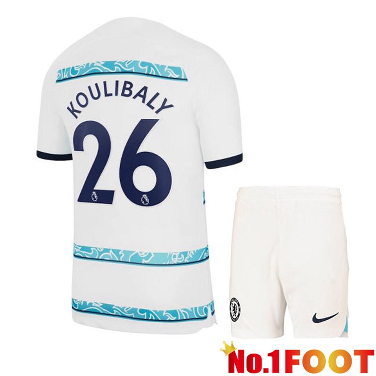 FC Chelsea (KOULIBALY 26) Kids Soccer Jerseys Away White 2022-2023