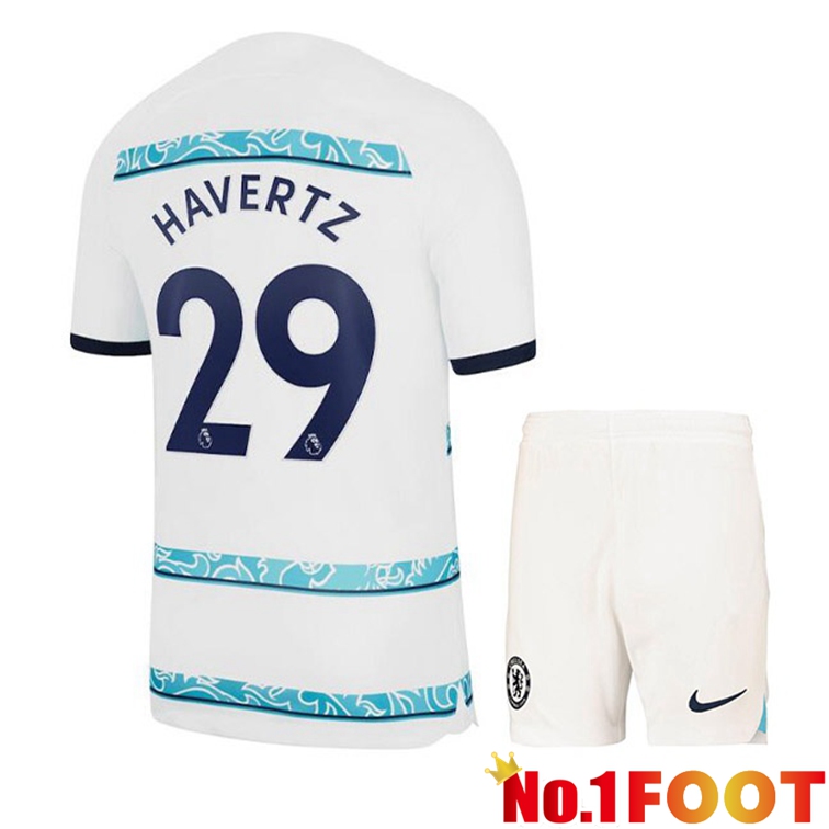 FC Chelsea (HAGreenZ 29) Kids Soccer Jerseys Away White 2022-2023