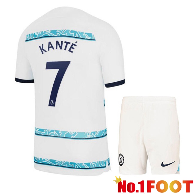 FC Chelsea (KANTÉ 7) Kids Soccer Jerseys Away White 2022-2023