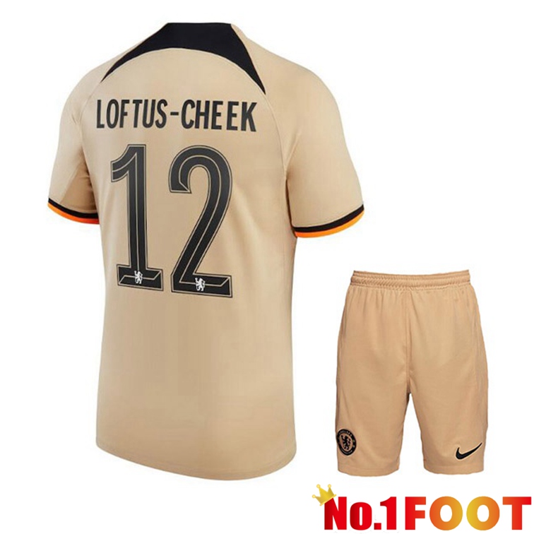 FC Chelsea (LOFTUS-CHEEK 12) Kids Soccer Jerseys Third Marron 2022-2023