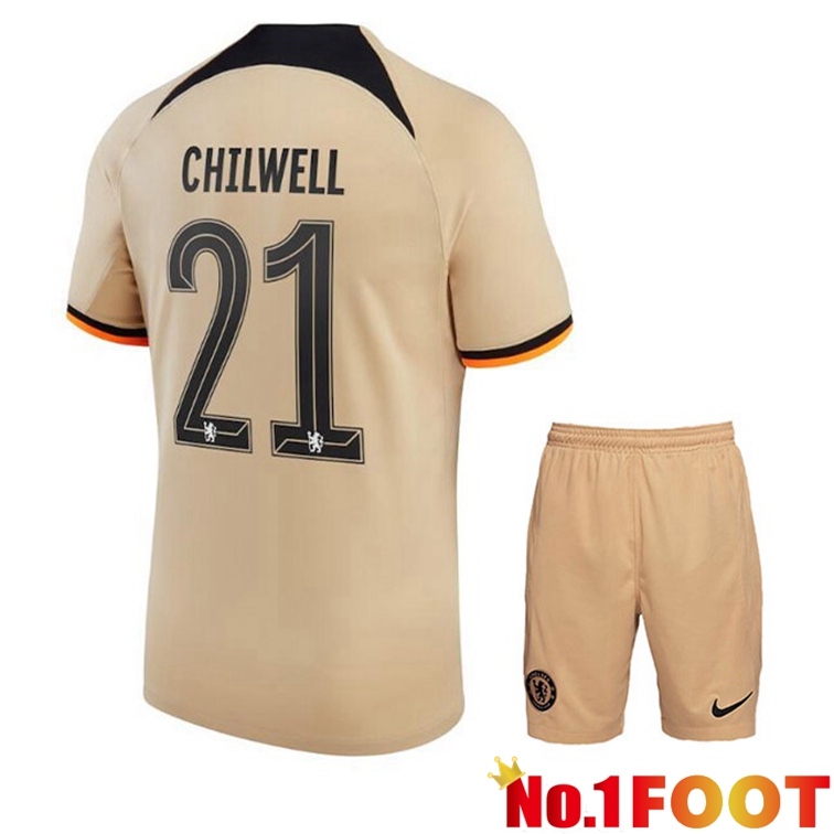 FC Chelsea (CHILWELL 21) Kids Soccer Jerseys Third Marron 2022-2023