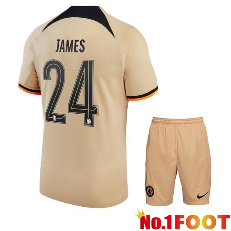 FC Chelsea (JAMES 24) Kids Soccer Jerseys Third Marron 2022-2023