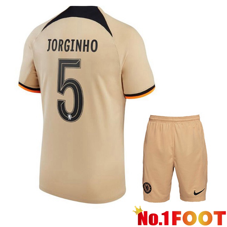 FC Chelsea (JORGINHO 5) Kids Soccer Jerseys Third Marron 2022-2023