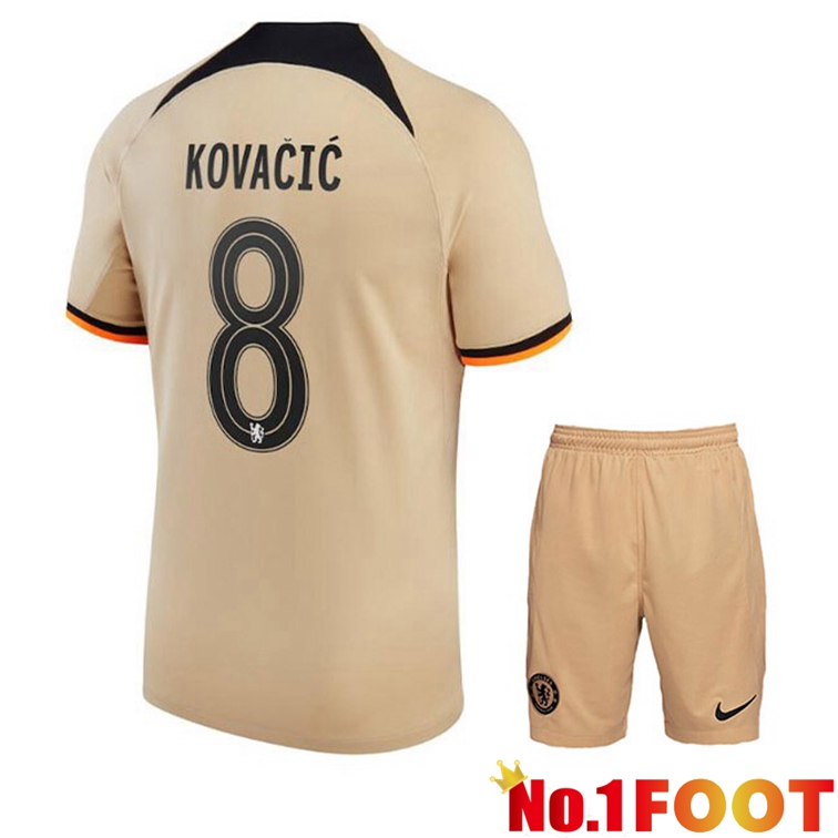 FC Chelsea (KOVACIC 8) Kids Soccer Jerseys Third Marron 2022-2023