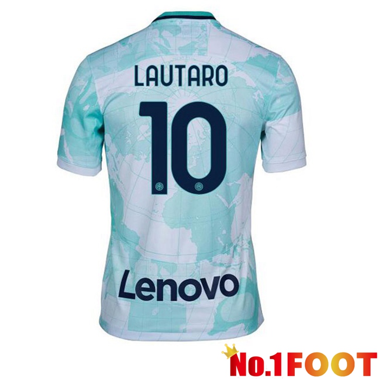 Inter Milan (LAUTARO 10) Soccer Jerseys Away White Green 2022-2023