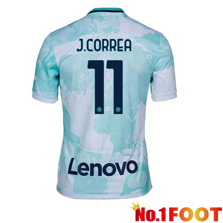 Inter Milan (J.CORREA 11) Soccer Jerseys Away White Green 2022-2023