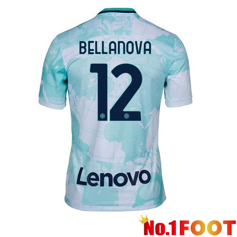 Inter Milan (BELLANOVA 12) Soccer Jerseys Away White Green 2022-2023