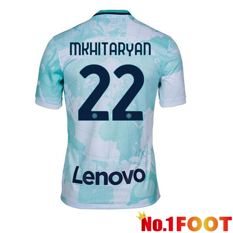 Inter Milan (MKHITARYAN 22) Soccer Jerseys Away White Green 2022-2023