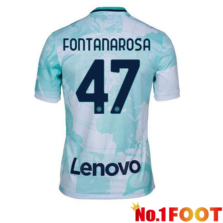 Inter Milan (FONTANAROSA 47) Soccer Jerseys Away White Green 2022-2023