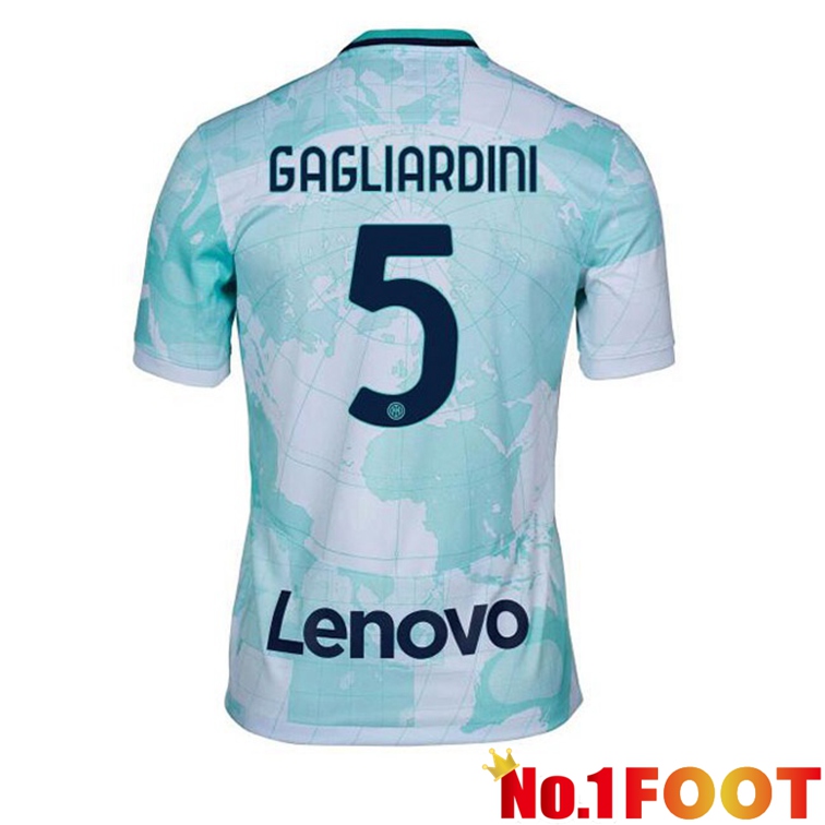 Inter Milan (GAGLIARDINI 5) Soccer Jerseys Away White Green 2022-2023