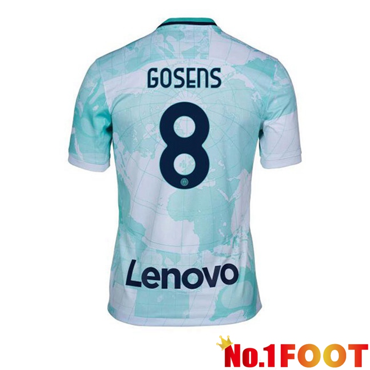 Inter Milan (GOSENS 8) Soccer Jerseys Away White Green 2022-2023