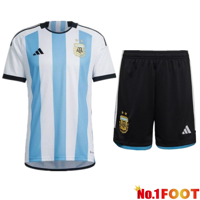 Argentina Soccer Jersey Home + Shorts World Cup 2022